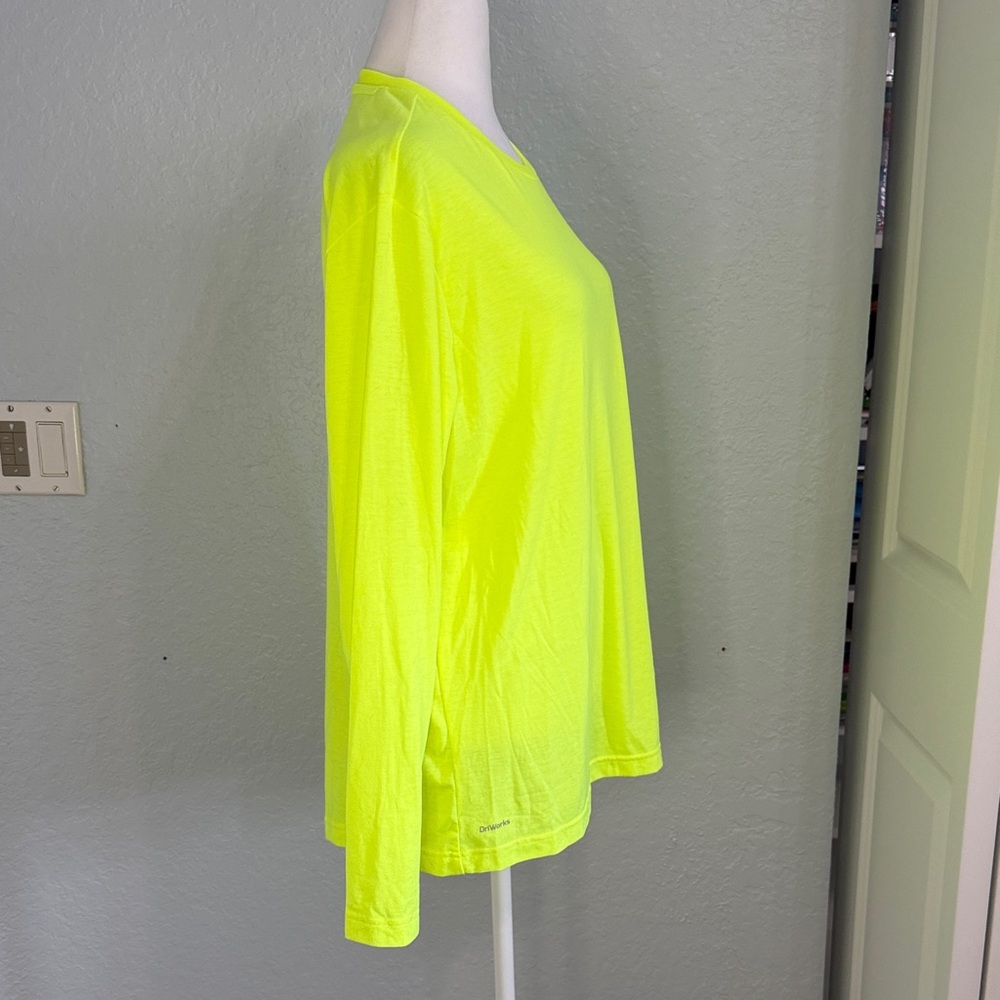 NWT Vibrant Neon Yellow Long Sleeve Shirt - Picture 3 of 9